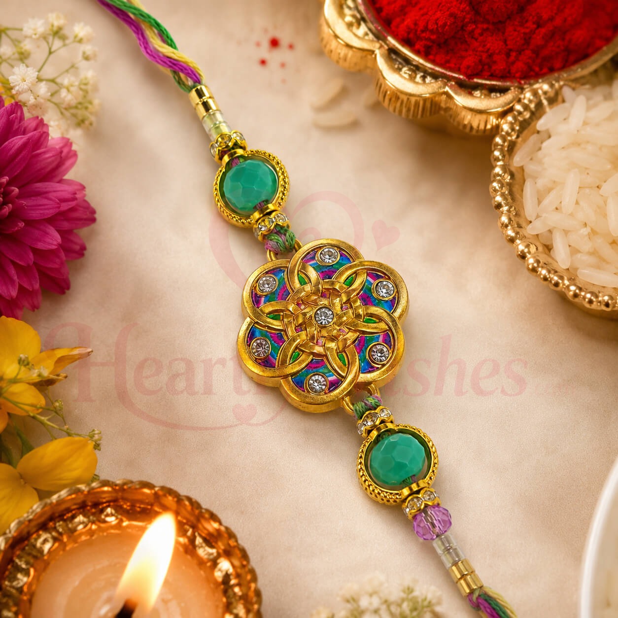Pushp Ratna Rakhi – Heartly Wishes
