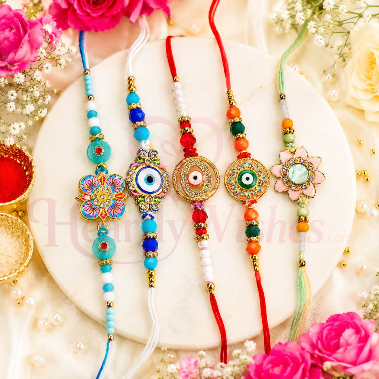 Panch Ratna Rakhi Combo – Set of 5 product image 3