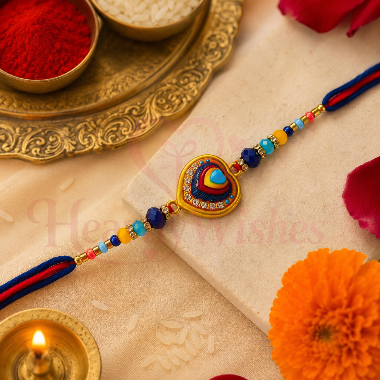 Mayur Hriday Rakhi – Heartly Wishes