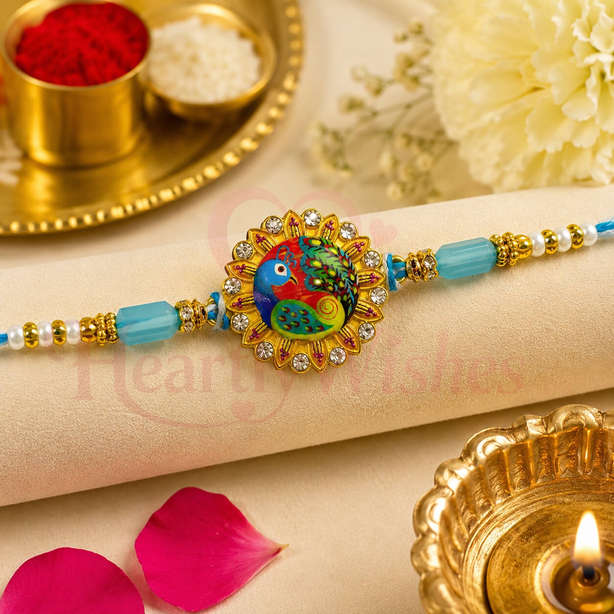Mayur Rang Rakhi – Heartly Wishes