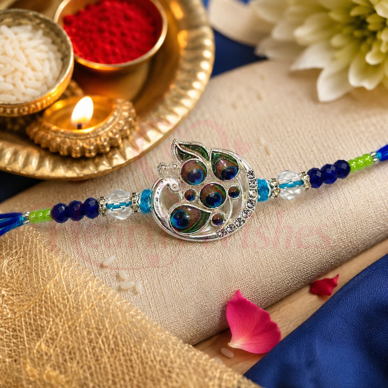 Mayur Chandrika Rakhi – Heartly Wishes
