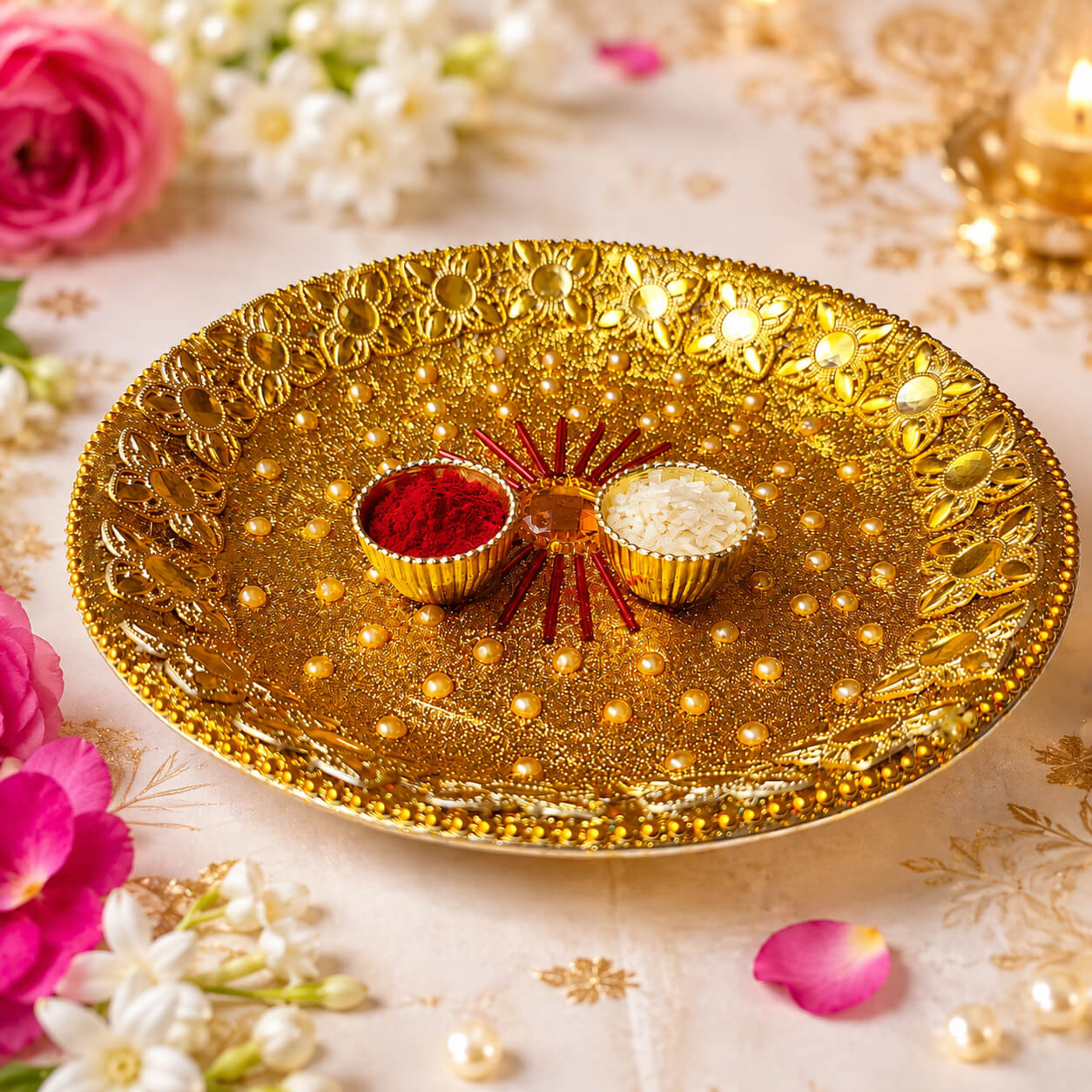 Kanak Pushp Pooja Thali – Heartly Wishes