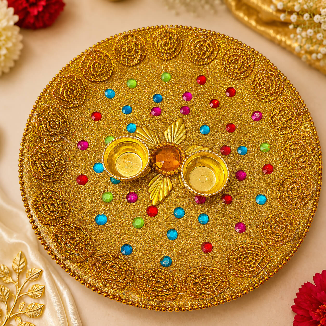 Suvarna Pushp Pooja Thali product image 3
