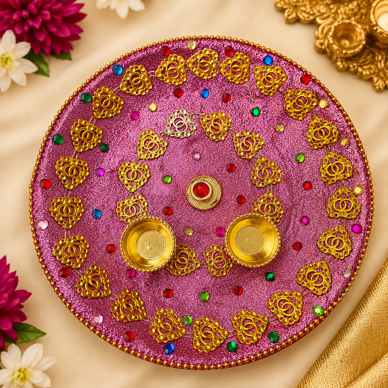 Gulabi Kanak Pooja Thali product image 2