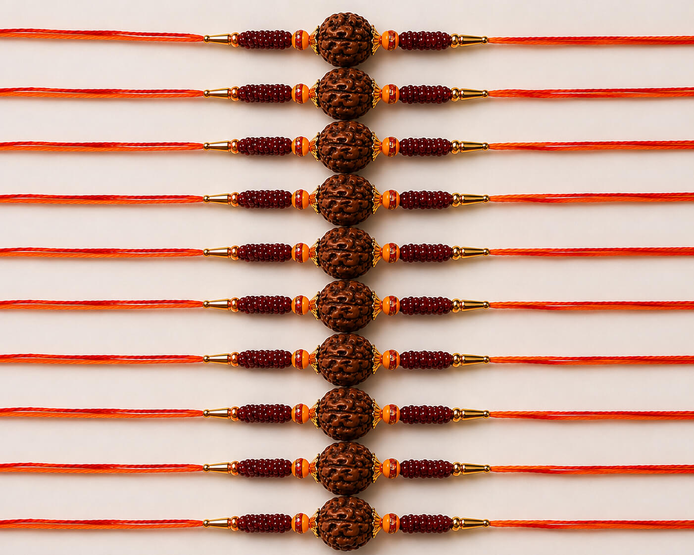 Divya Rudraksha Rakhi - Set of 10 – Heartly Wishes