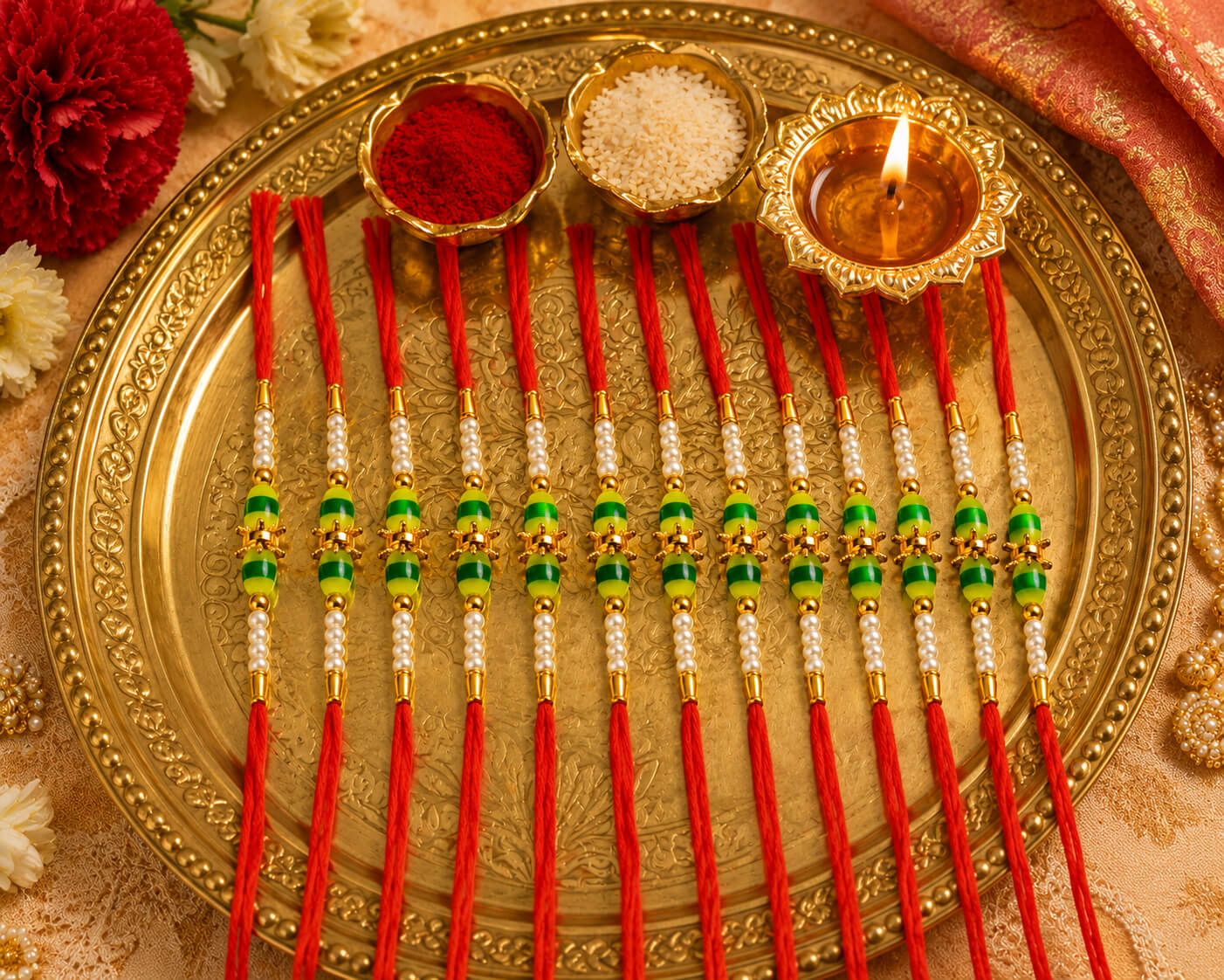 Hari Kanak Rakhi - Set of 10 product image 2