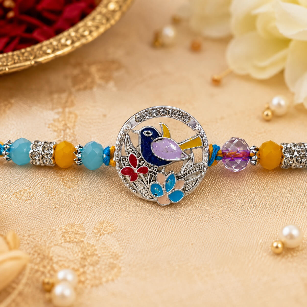 Madhur Pakshi Pushp Rakhi – Heartly Wishes