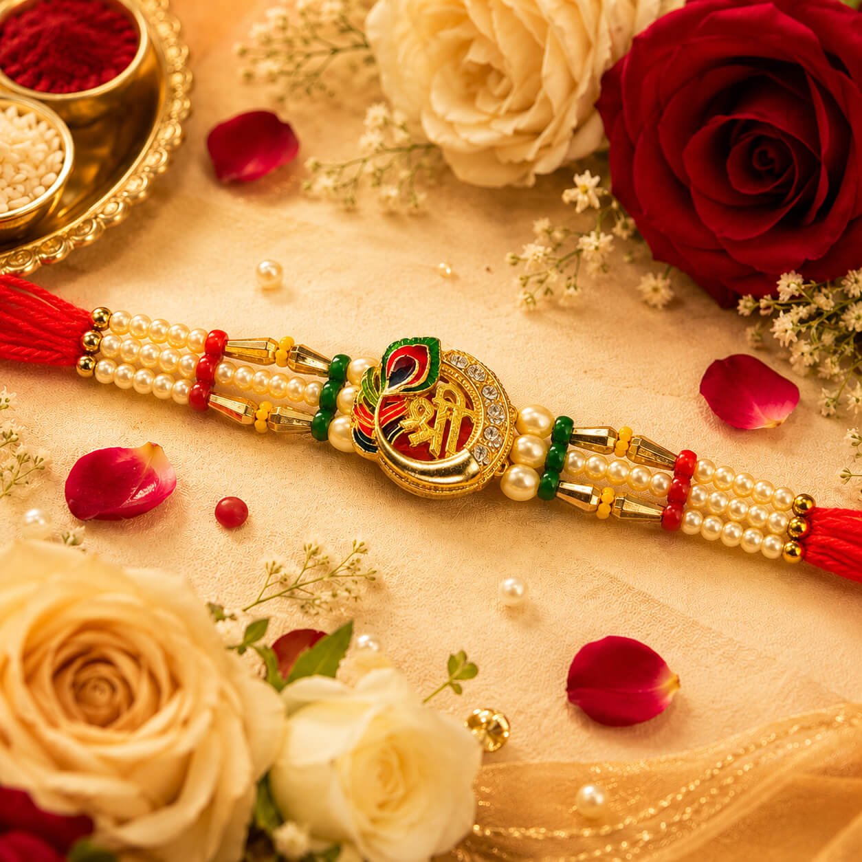 Shree Mayur Vaibhav Rakhi – Heartly Wishes