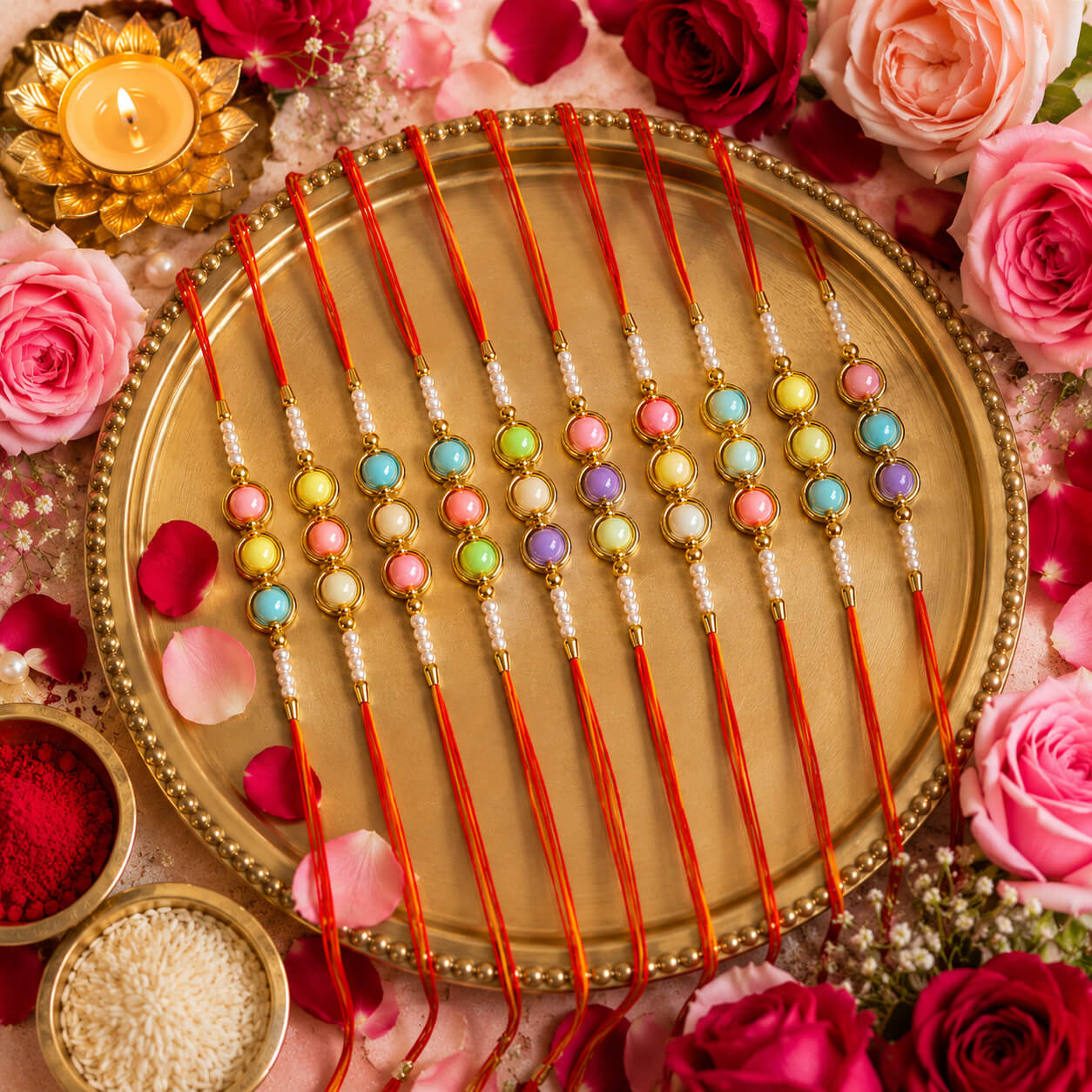 Navrang Moti Rakhi – Set of 10 product image 3