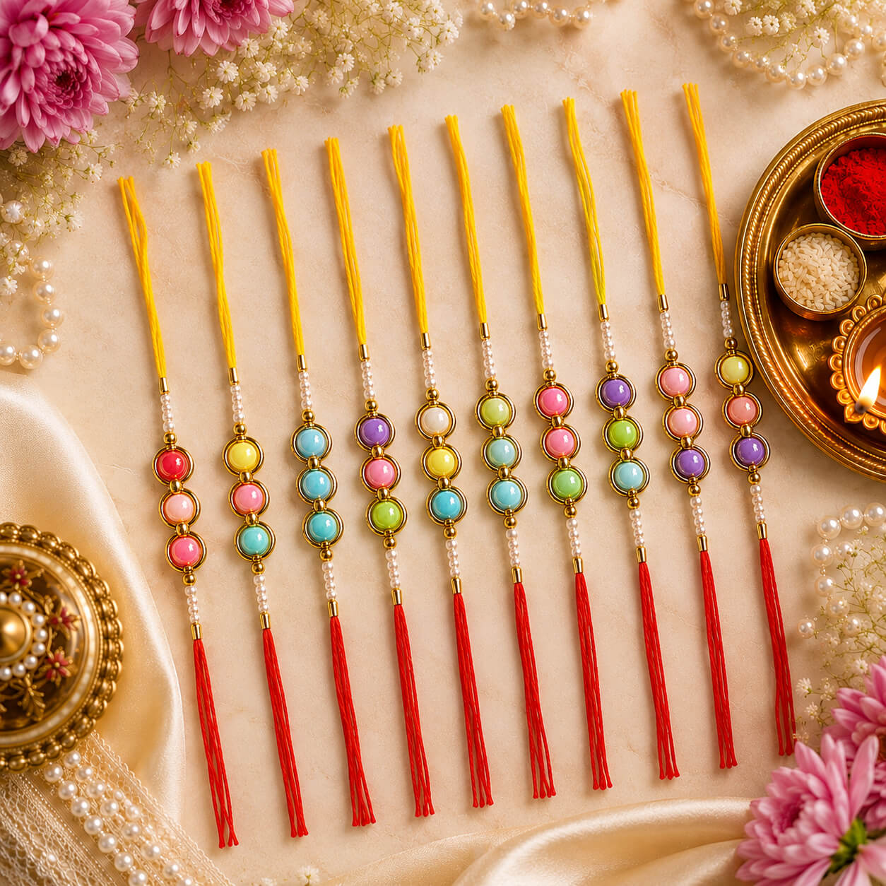 Navrang Moti Rakhi – Set of 10 product image 4