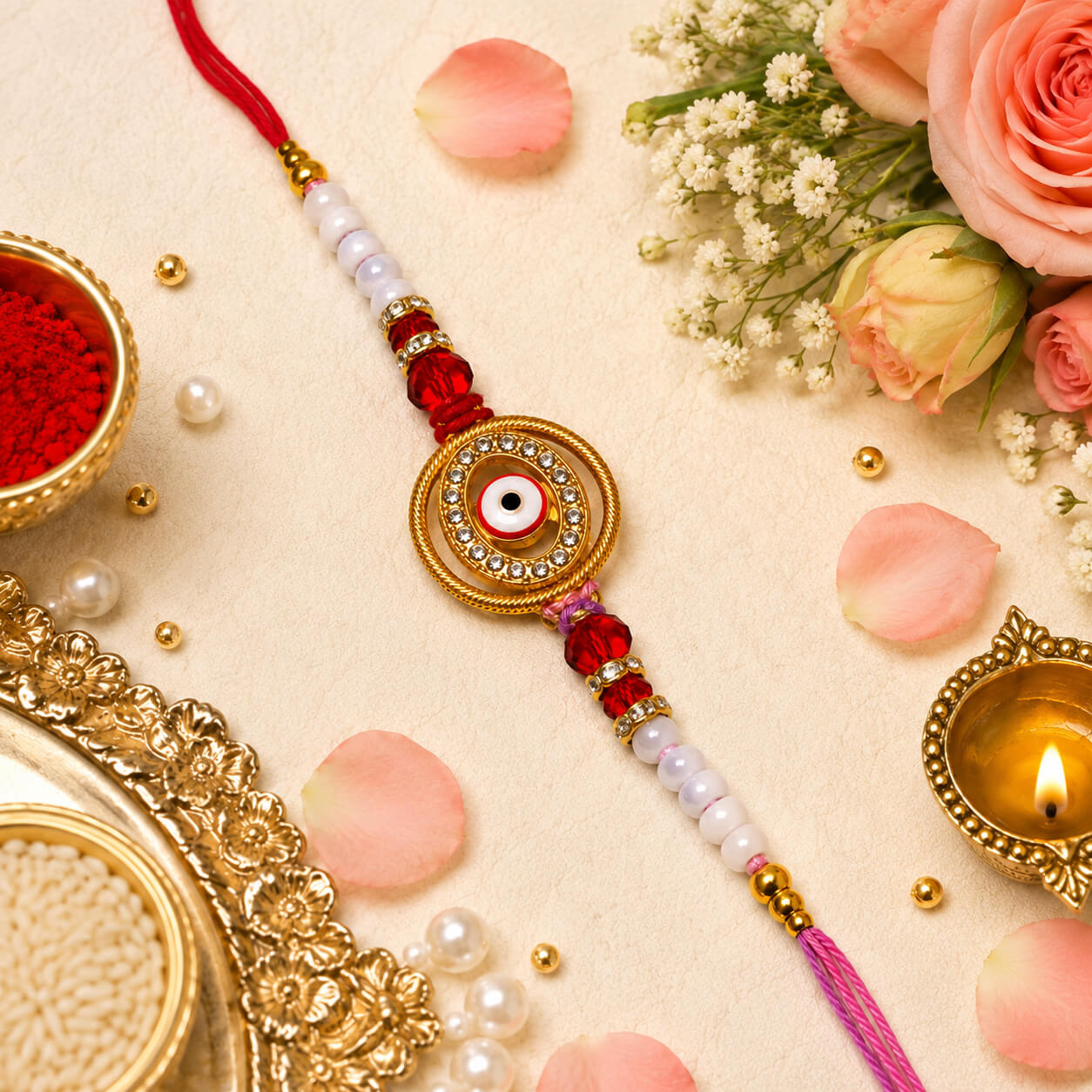 Royal Suraksha Nazar Rakhi – Heartly Wishes