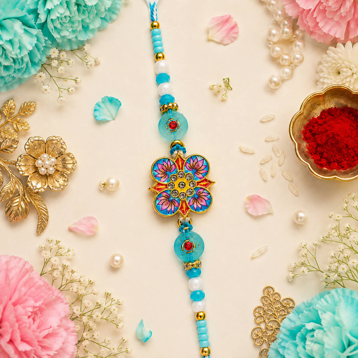 Crystal Lotus Rakhi product image 3