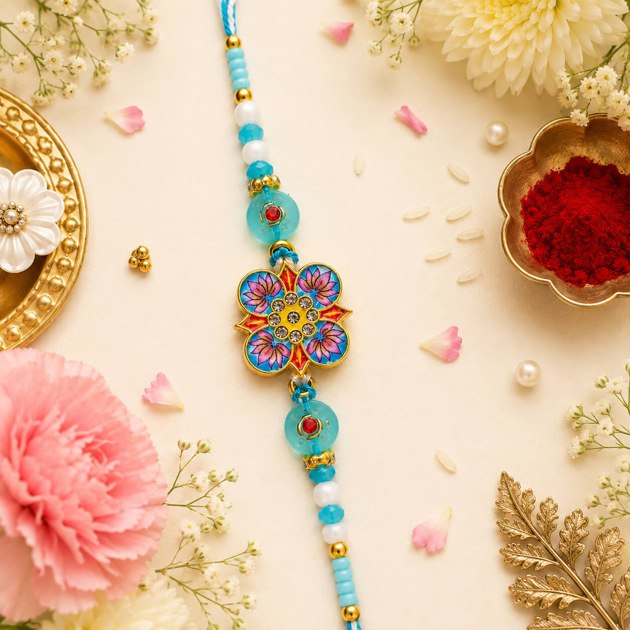 Crystal Lotus Rakhi product image 2