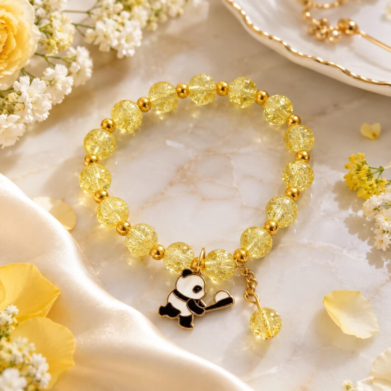 Crystal Golden Yellow Bracelet – Heartly Wishes