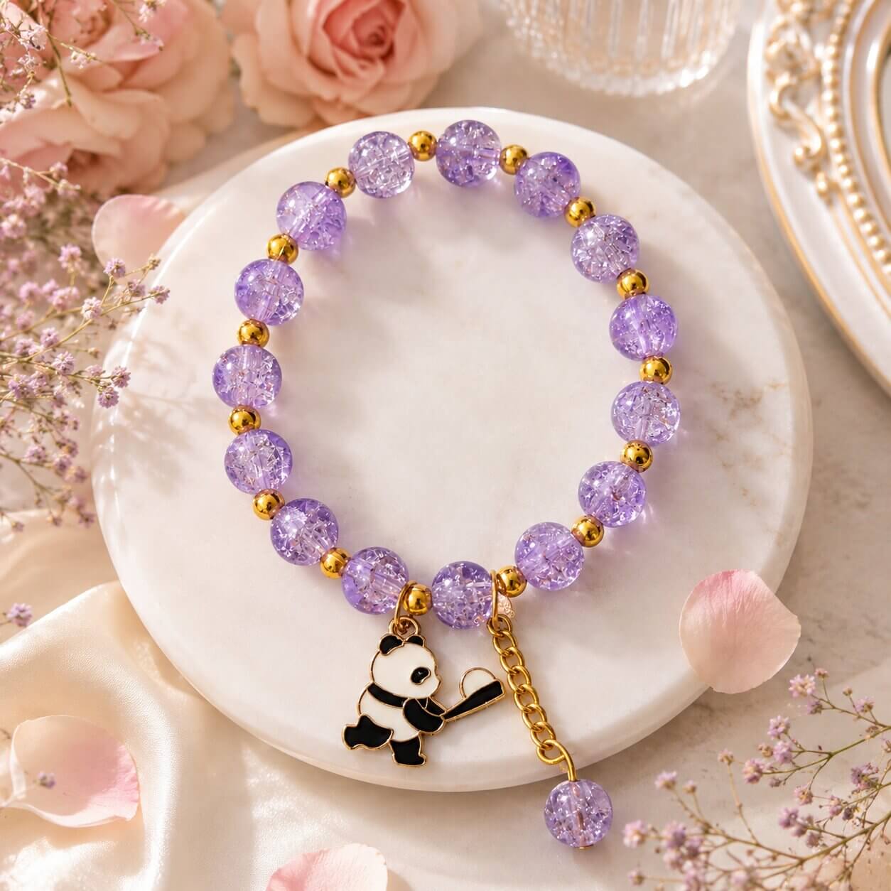 Crystal Lavender Purple Bracelet – Heartly Wishes
