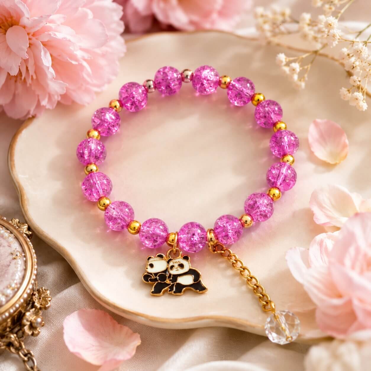 Crystal Fuchsia Pink Bracelet – Heartly Wishes