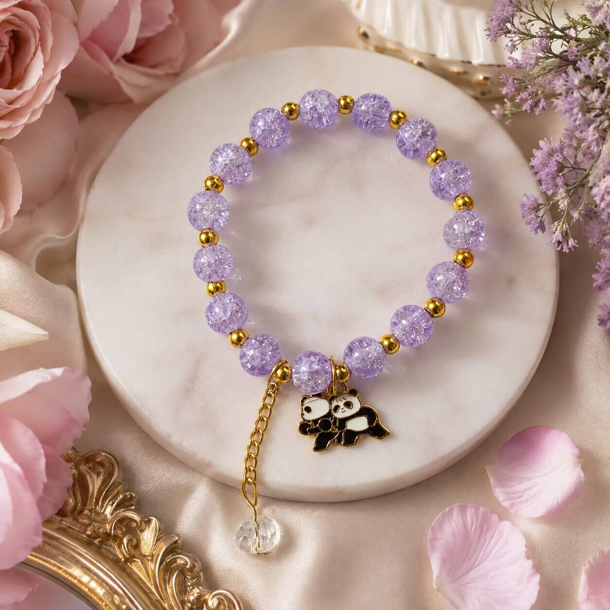 Crystal Light Lavender Bracelet – Heartly Wishes
