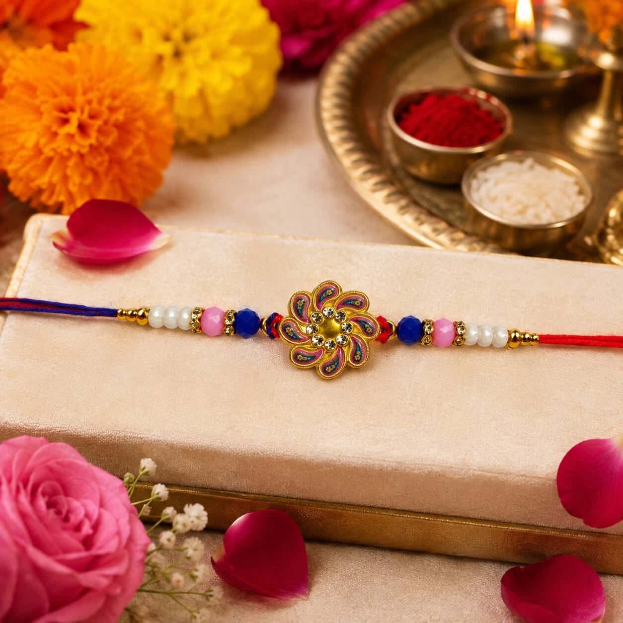 Shahi Meenakari Pushp Rakhi product image 2