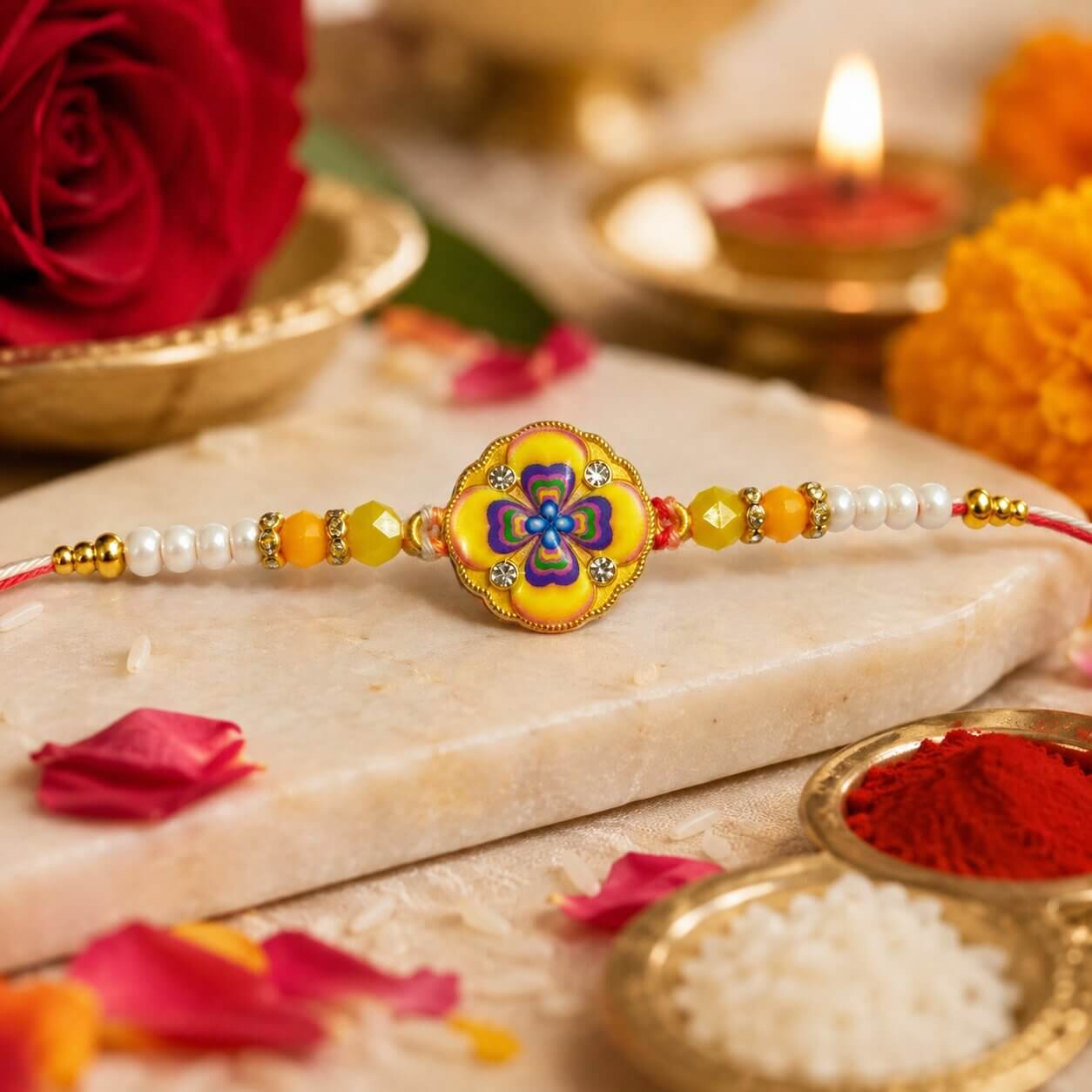 Madhur Pushp Rakhi – Heartly Wishes
