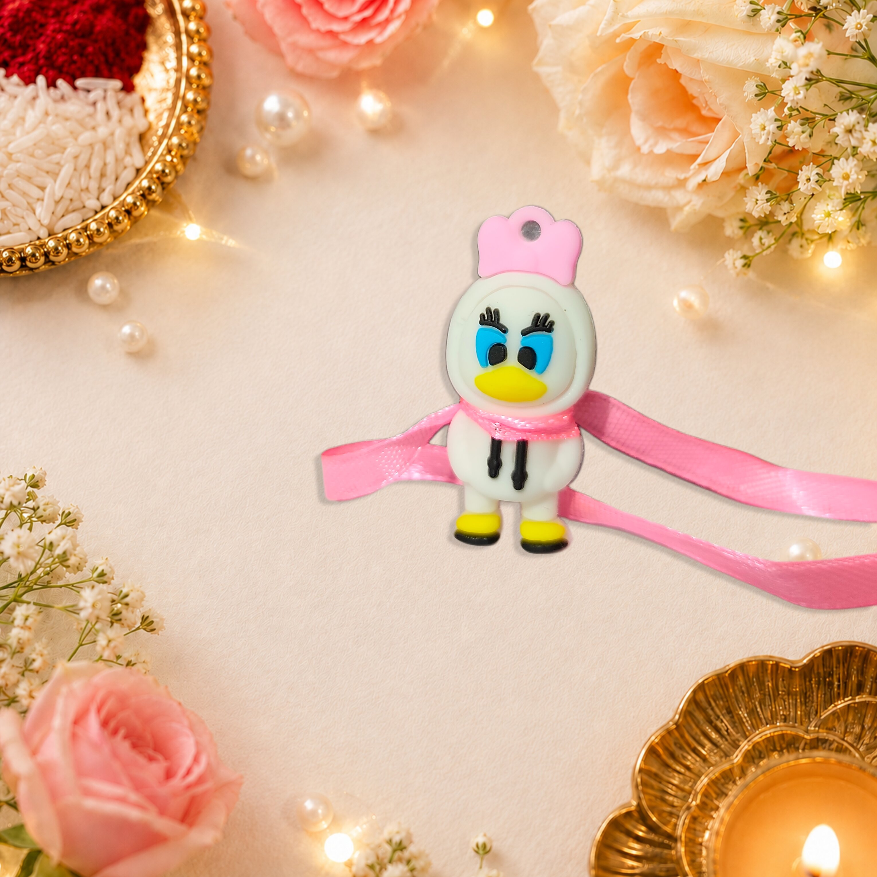 Pink Duck Buddy Rakhi – Heartly Wishes