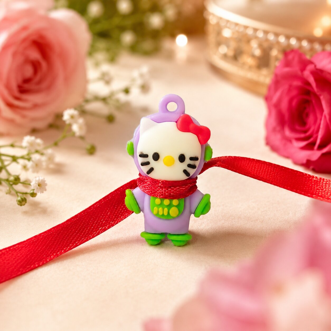 Cute Kitty Kids Rakhi – Heartly Wishes