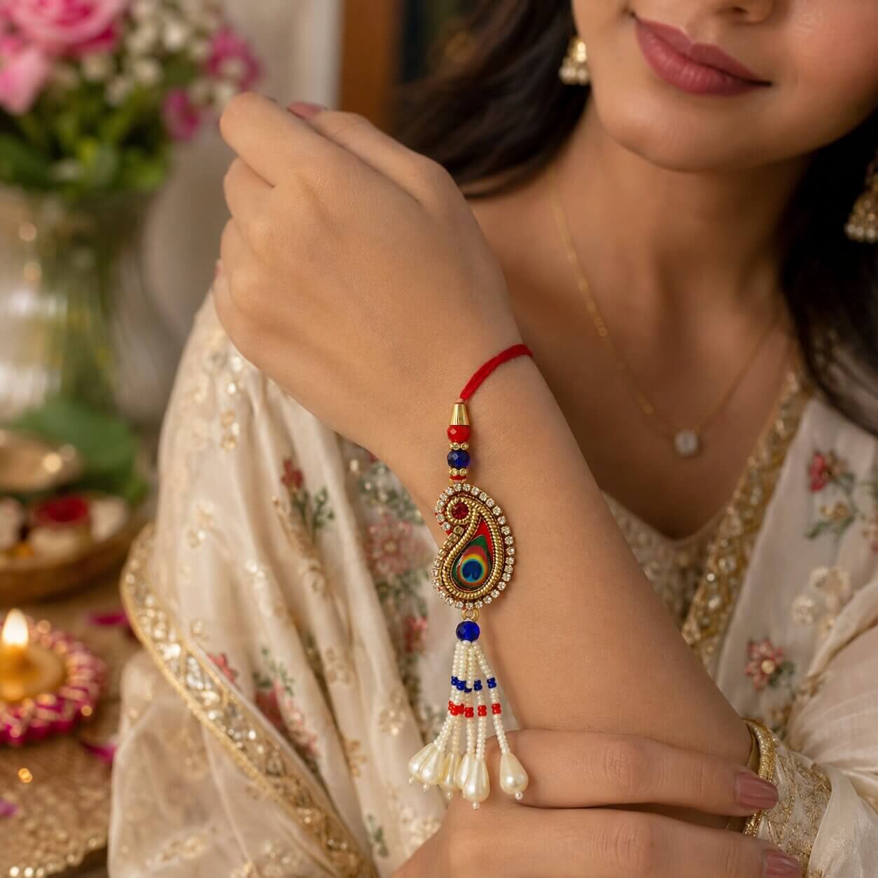 Mayur Meenakari Lumba Rakhi product image 4