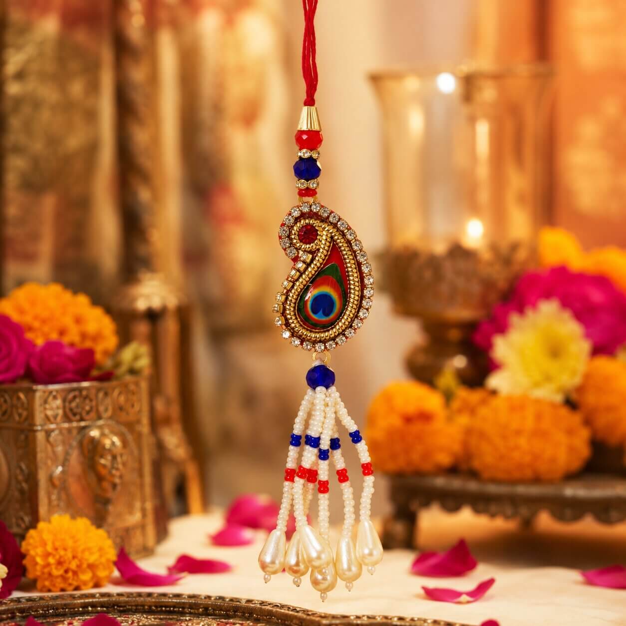 Mayur Meenakari Lumba Rakhi product image 3
