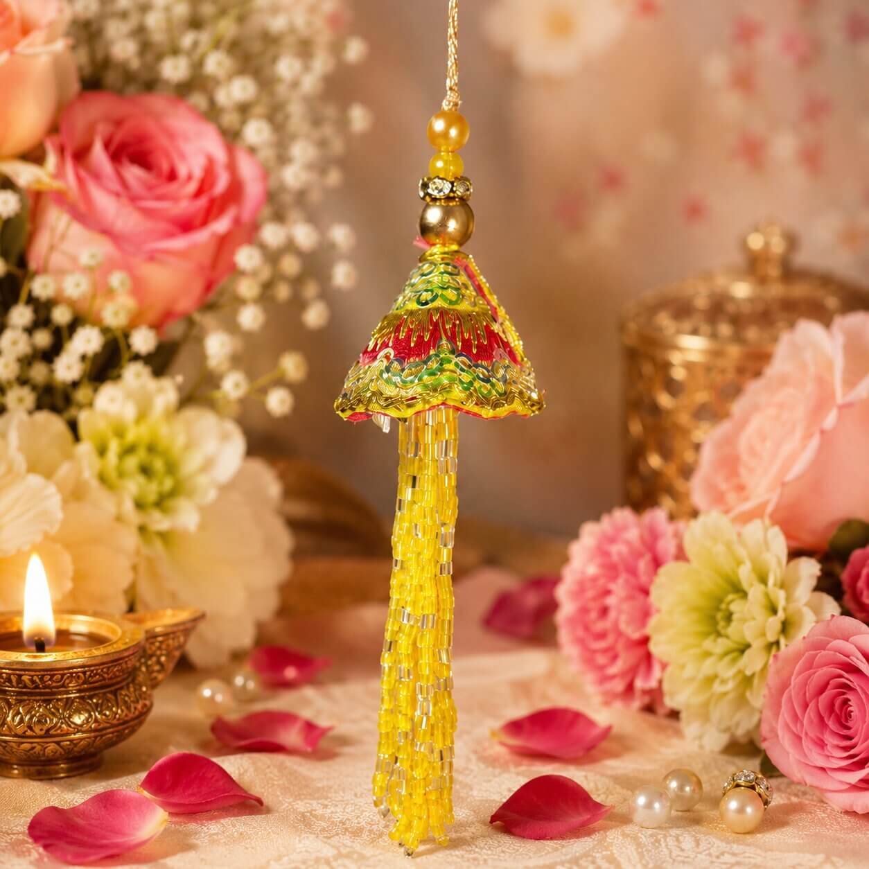 Sunehri Jhalar Lumba Rakhi product image 4