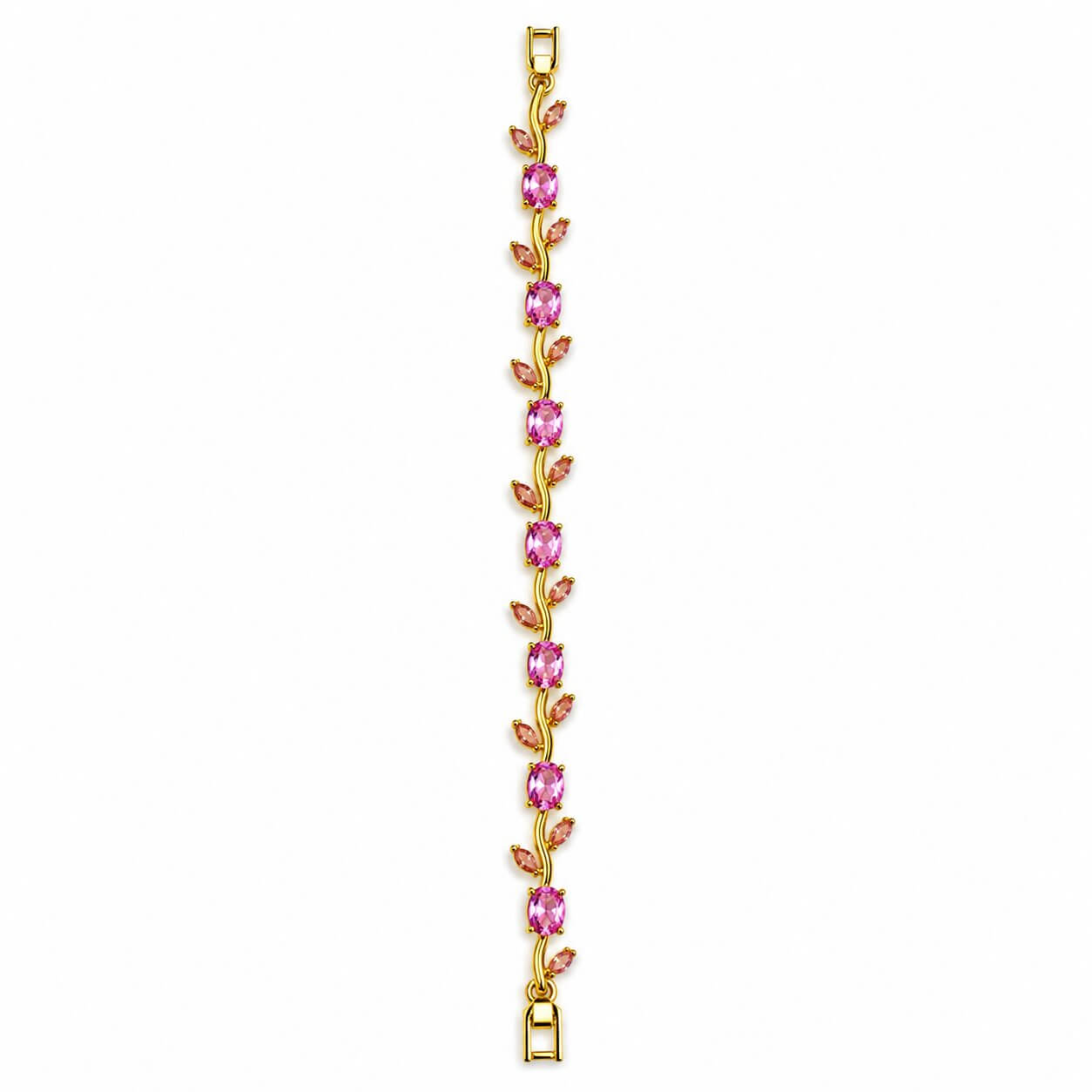 Tulip Bracelet for Women, Floral Crystal, Anti Tarnish Jewellery Latest Stylish Bracelet Gifts for Girls (Golden Pink) product image 6