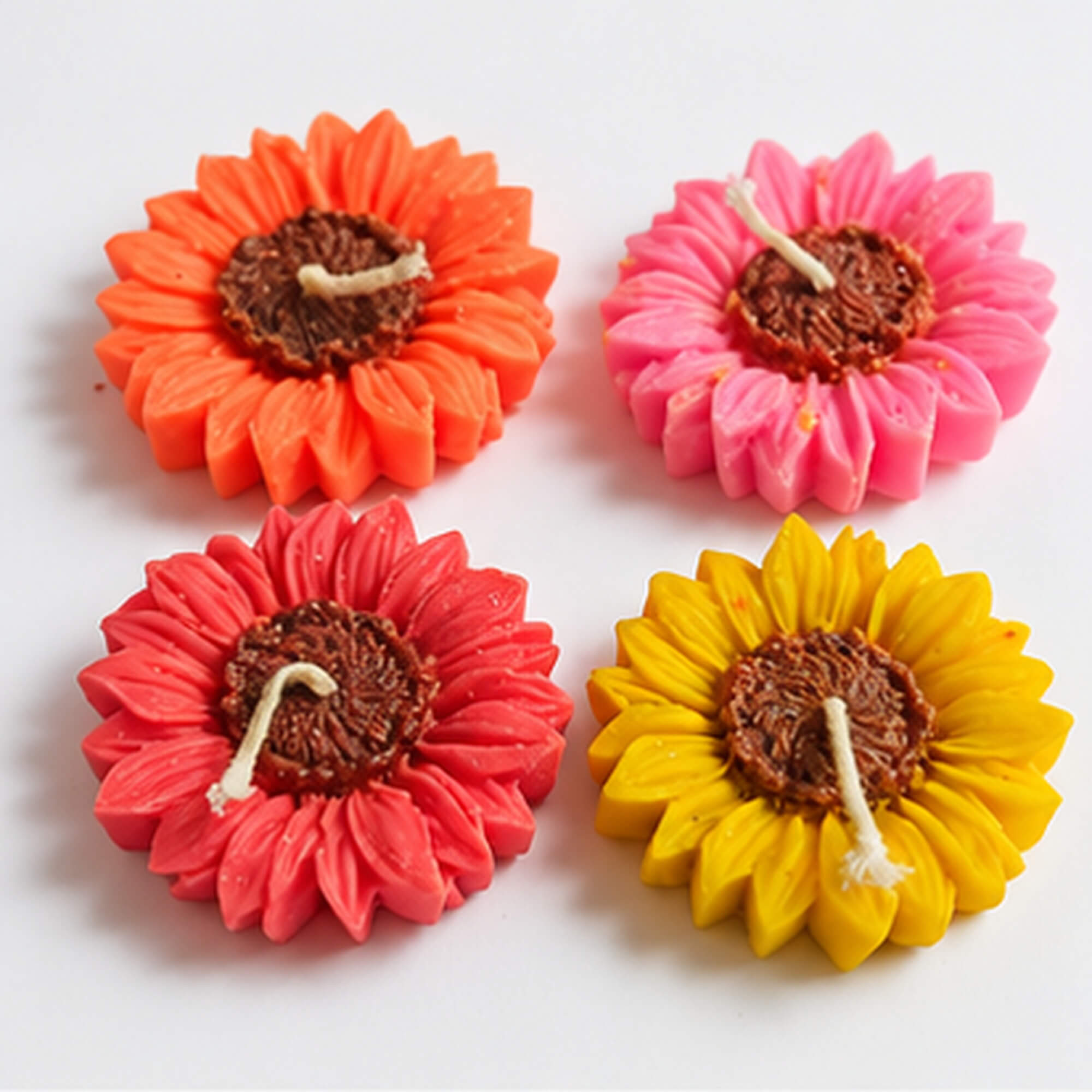 Vibrant Bloom Floral Candle Set – Pack of 4 product image 2